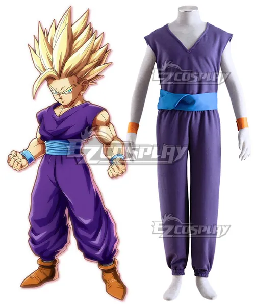 Dragon Ball Son Gohan Super Saiyan 2 Kid Cosplay Costume