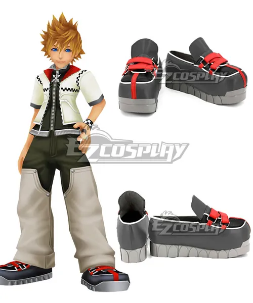 Kingdom Hearts II Roxas Black Cosplay Shoes