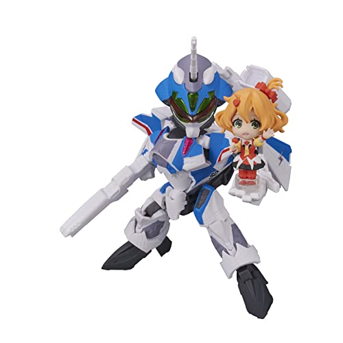 TAMASHII NATIONS - Macross Delta - VF-31J Siegfried (Hayate Immelmann use) with Freyja Wion, Bandai Spirits Tiny Session - Vf-31j Siegfried (Hayate Immelmann Use) With Freyja - Macross Delta