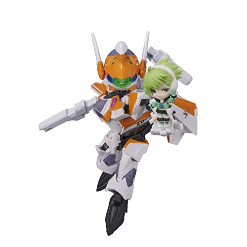 Tamashii Nations - Macross Delta - VF-31E Siegfried (Chuck Mustang Use) with Reina Prowler, Bandai Spirits Tiny Session Figure 3.9 inch - Vf-31e Siegfried (Chuck Mustang Use) With Reina Prowler - Macross Delta