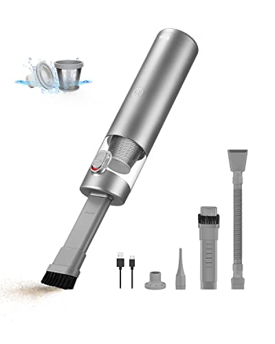 Brigii 3in1 Handheld Vacuum Cleaner for Small Messes,Mini Vacuum & Air Duster & Hand Pump,12V Lithium Cordless Car Vacuum, Hand Vacuum for Crevices, Keyboard Cleaner, USB Rechargeable-M1 - M1