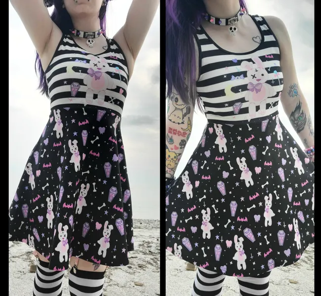Cute Pastel Goth Dress