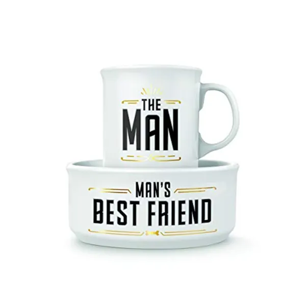 Genuine Fred Howligans - Mug + Dog Bowl - Best Friend, White