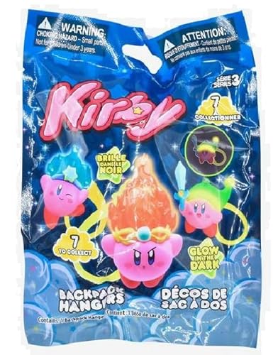 Kirby - Glow in The Dark Backpack Hangers - Series 3 Multicolor