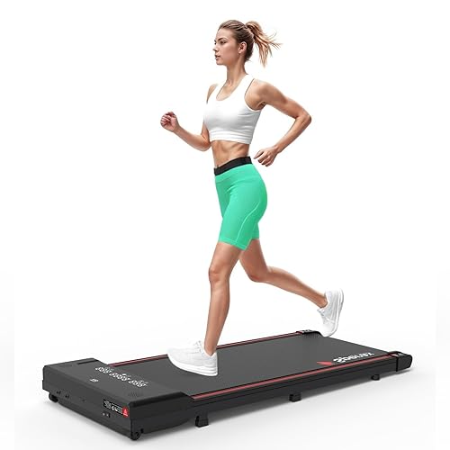 Sperax Treadmill-Walking Pad-Under Desk Treadmill-3 in 1 Folding Treadmill-Treadmills for Home-Black Red - black291