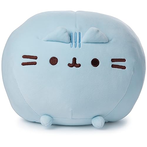GUND Pusheen Squisheen Squishy Round Plush Stuffed Cat for Ages 1 and Up, Blue, 11” - Blue 11"