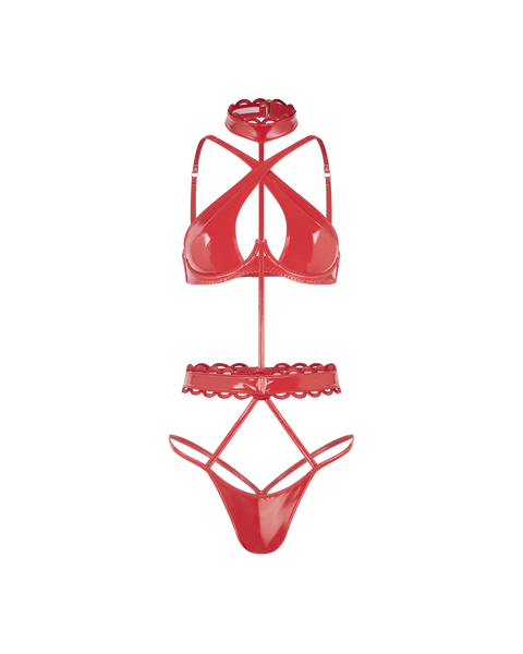 Zarya Playsuit in Red | By Agent Provocateur New In