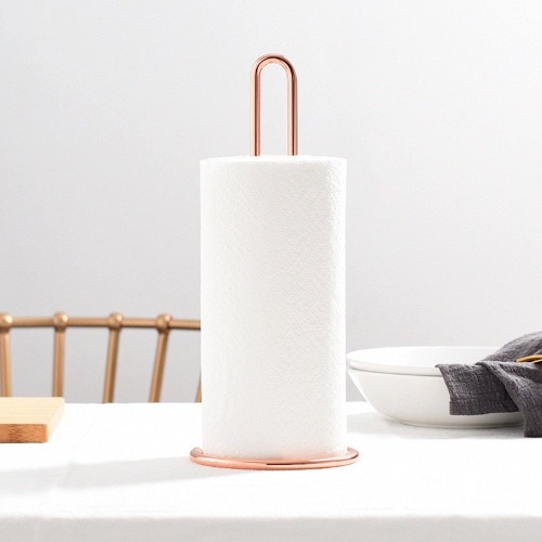 Stainless Steel Kitchen Roll Holder - Rose Gold