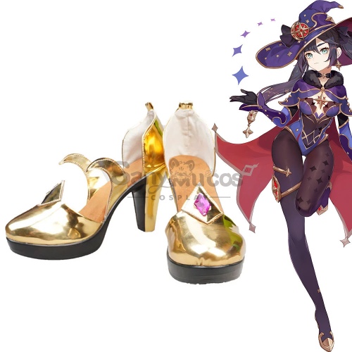 【In Stock】Game Genshin Impact Cosplay Mona Cosplay Shoes - 38