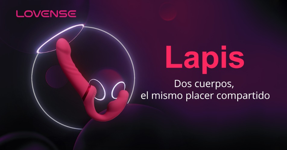 Lovense® Lapis: El Mejor Dildo Strapless Strap-On Vibrador de Penetración Doble.