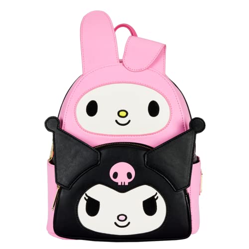 LOUNGEFLY Sanrio Hello Kitty My Melody Kuromi Double Pocket Adult Women's Double Strap Shoulder Bag Purse