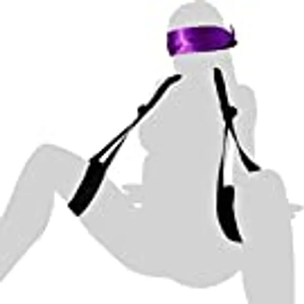 BDSM Sex Bondage Set with Handcuffs and Leg Straps Cuffs, Soft Satin Eye Mask Adjustable Wrist Thigh Restraint Ropes, SM Games Sex Toys for Couples Restraints Kit Unisex