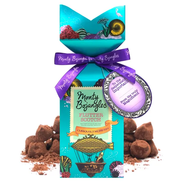 Monty Bojangles Flutter Scotch Cocoa Dusted Truffles Gift | Chocolate Truffles in Gift Box, 150g