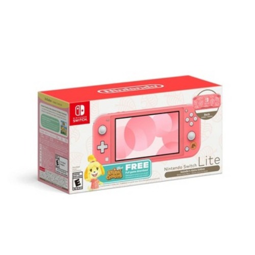 Nintendo Switch Lite - Animal Crossing: New Horizons Bundle - Isabelle's Aloha Edition