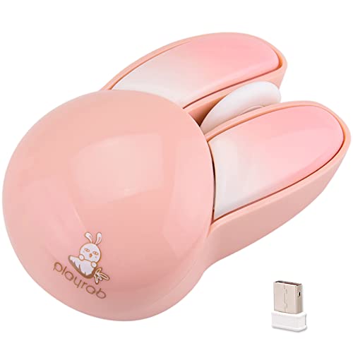 Lomiluskr Cute Bunny Wireless, Soundless Mouse