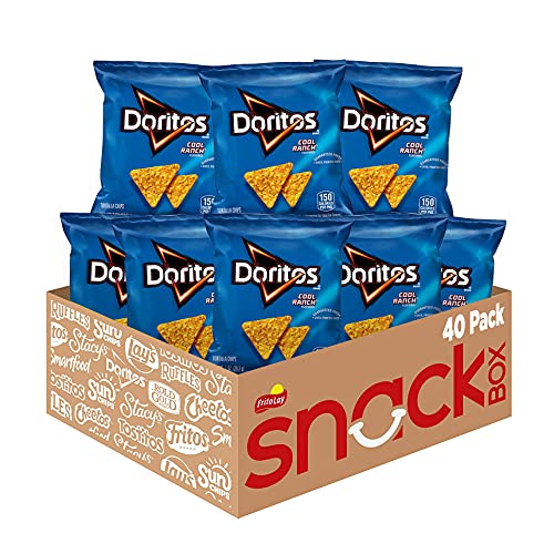Doritos Cool Ranch Flavored Tortilla Chips, 1oz Bags (40 Pack) - Ranch