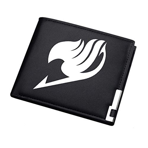 ASLNSONG Anime Slim Front Pocket Wallet Short Pattern PU Purse Wallet for Men Students 4.72in x 3.9in (Fairy Tail) - Fairy Tail