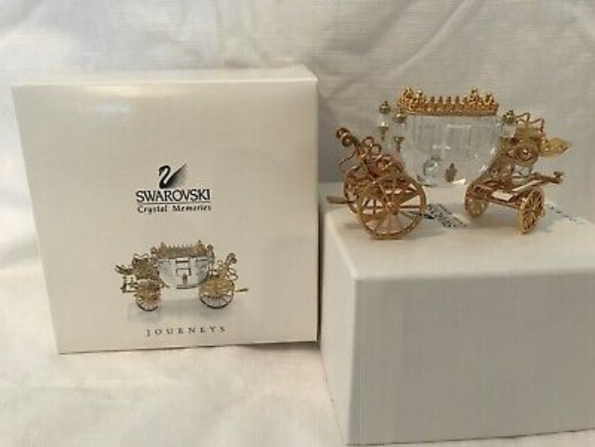 Swarovski Crystal Memories Journeys Figurine - Gold Carriage  | eBay
