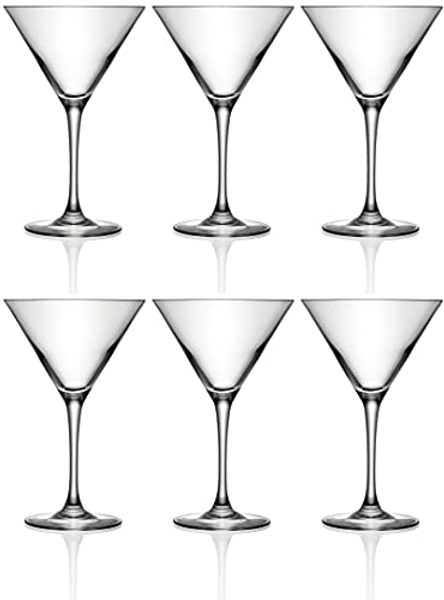 Cristal D'arques Martini Cocktail Glasses - Set of 6 - Height 18.8 x Width 12cm, 300ml