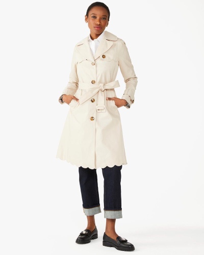 Scalloped Trench Coat