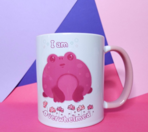 I Am Overwhelmed Frog Mug
