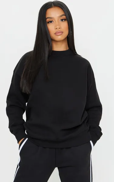 Petite Black Ultimate Basic Oversized Sweatshirt
