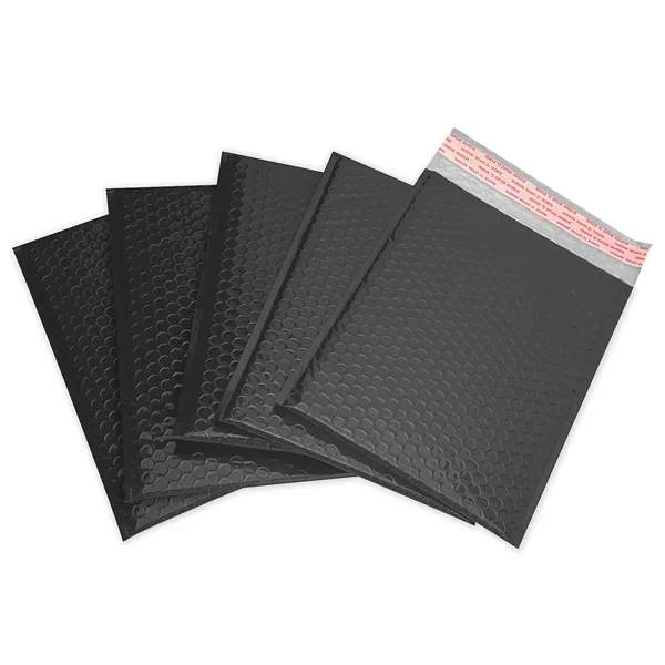 PACKAPRO Bubble Mailers 7x10 Inch Black 50 Pack Color Poly Padded Envelopes Small Business Mailing Packages Opaque Self Seal Adhesive Waterproof Boutique Shipping Bags for Jewelry Makeup Supplies #0 - Black