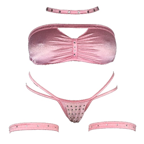 Center of Attention 5 Piece Diamond Set: Baby Pink | XS/S