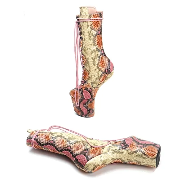 Snake Heelless Pole Boots