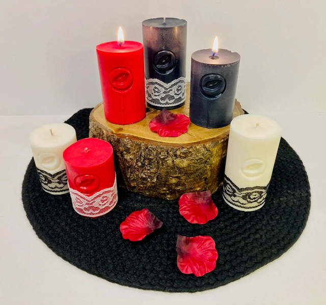 Wax Play Pillar Candle | Coconut Soy Wax Blend | Low Temp and Safe for Body Play | 100% Vegan and Cruelty Free