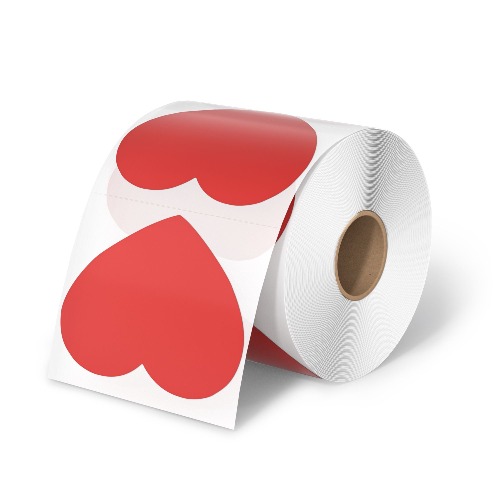 MUNBYN Heart Shaped Thermal Sticker Labels | 400 Labels Per Roll | Label roll