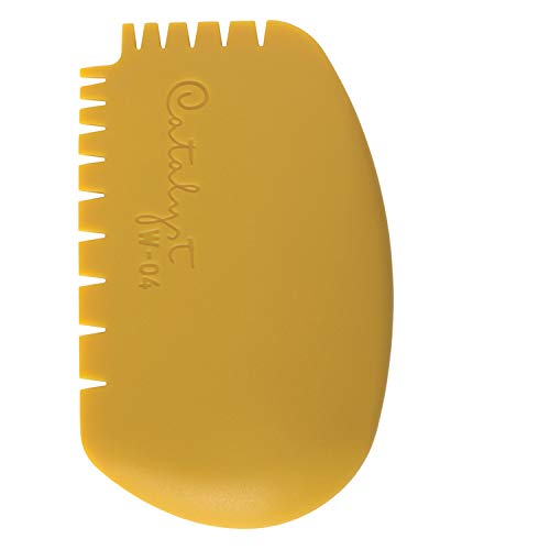 Princeton Artist Brush Catalyst Silicone Wedge Tool, Yellow W-04 - Yellow - No.4