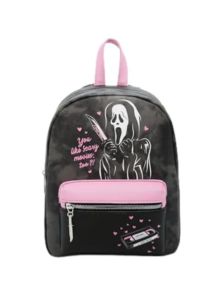 Hot Topic Scream Ghost Face You Like Scary Movies Mini Backpack LIGHT PINK