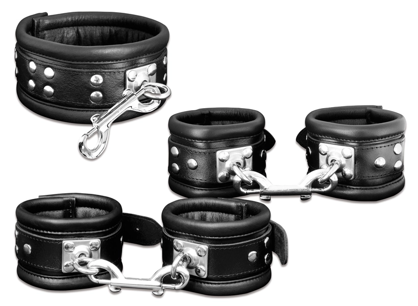 Collar + Hand Cuffs + Ankle Cuffs