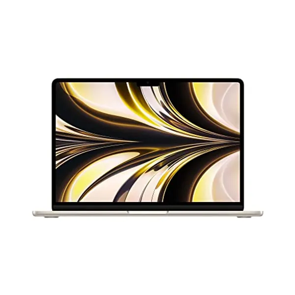 Apple 2022 MacBook Air laptop with M2 chip: 13.6-inch Liquid Retina display, 8GB RAM, 256GB SSD storage, backlit keyboard, 1080p FaceTime HD camera. Works with iPhone and iPad; Starlight; English