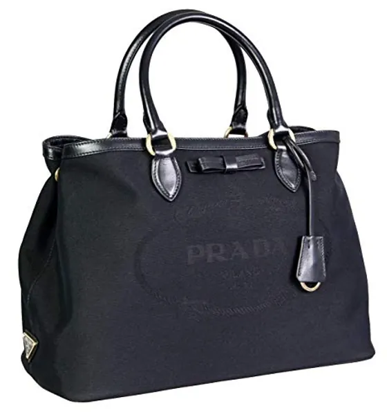 Prada Women's 1BA579 UCW F0002 Black Fabric Shoulder Bag