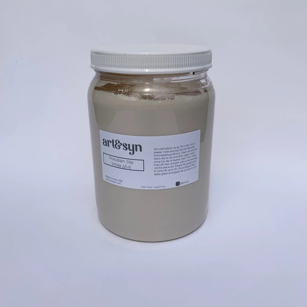 White Porcelain Slip Cone 5-6 for pottery