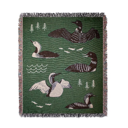 Loons of North America Woven Blanket | 50x60 inch