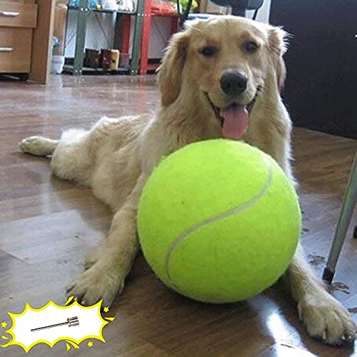 Banfeng Giant 9.5" Dog Tennis Ball Large Pet Toys Funny Outdoor Sports Ball Gift with Inflating Needles for Small Medium Large Dog