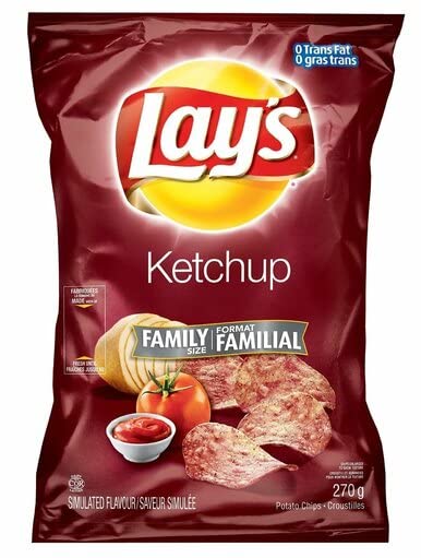 Canadian Lays Ketchup Flavour Chips [4 Large Bags] - 