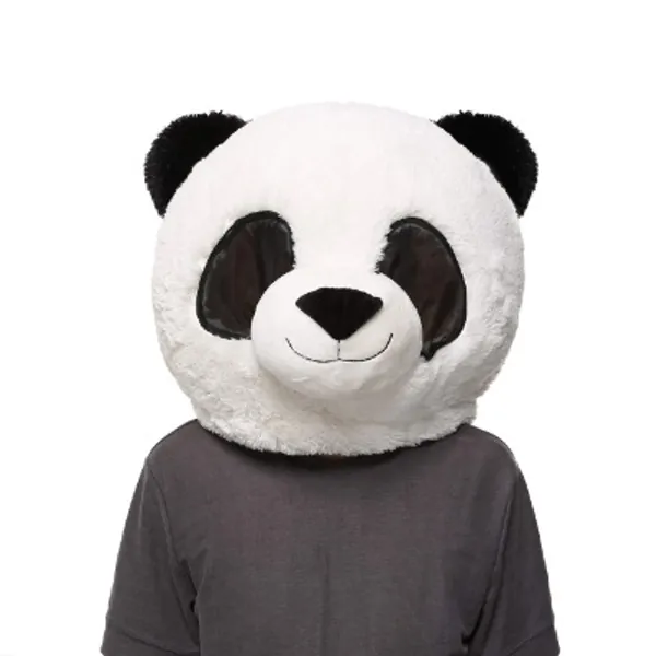 Plush Halloween Panda Head Mask Mascot Costume