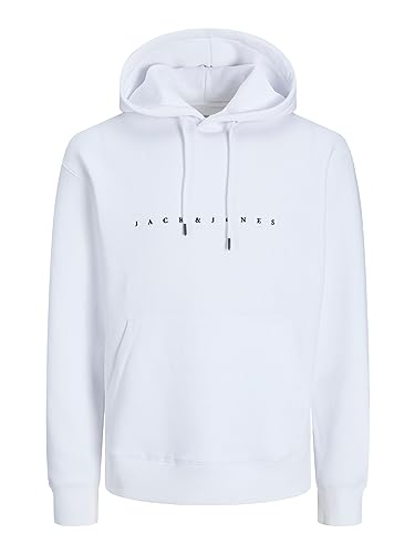 JACK & JONES Mens JJ Sweat Hoodie - L - White