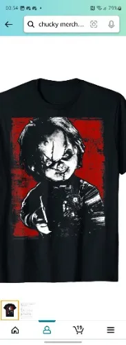 Child's Play Chucky Distressed Portrait T-Shirt : Amazon.co.uk: Fashion