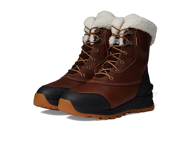 Carhartt Women's Pellston Waterproof Insulated 8" Winter Boot Snow - 8.5 - Red Brown Full Grain Leather