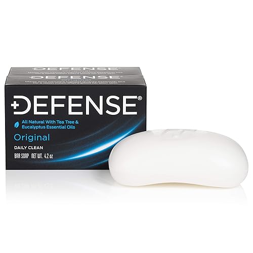 Defense Soap 2pk All Natural Tea Tree Bar Soap for Men | Made by Wrestlers with Tea Tree Oil & Eucalyptus Oil to Promote Healthy Skin - Classic - 4.2 Ounce (Pack of 2)