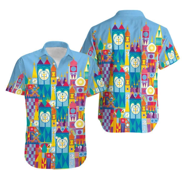 Its A Small World Hawaii Shirt, Theme Parks Inspired Button Up Shirt Unisex's S sold by Travel Totes Galore | SKU 342975858 | Printerval