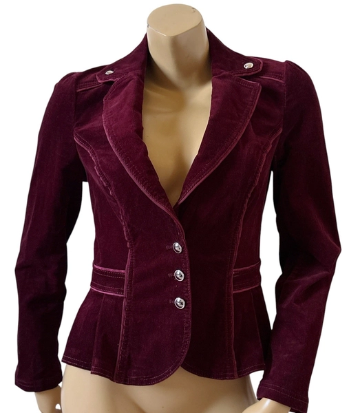 Magenta Corduroy Blazer