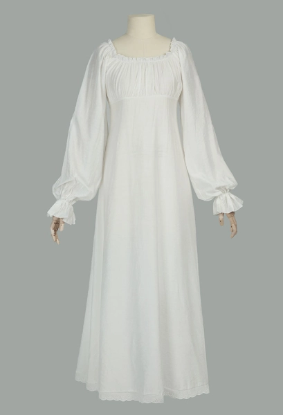 Medieval Vintage Inner Dress Renaissance Court Style White Bottom Dress