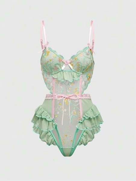 bloemen borduurwerk sexy body's voor vrouwen