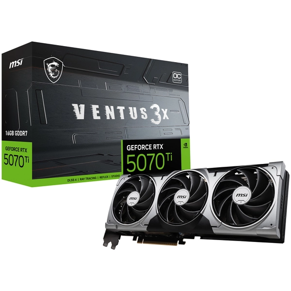 MSI GeForce RTX 5070 Ti Ventus 3X OC 16GB GDDR7 PCI-Express Graphics Card